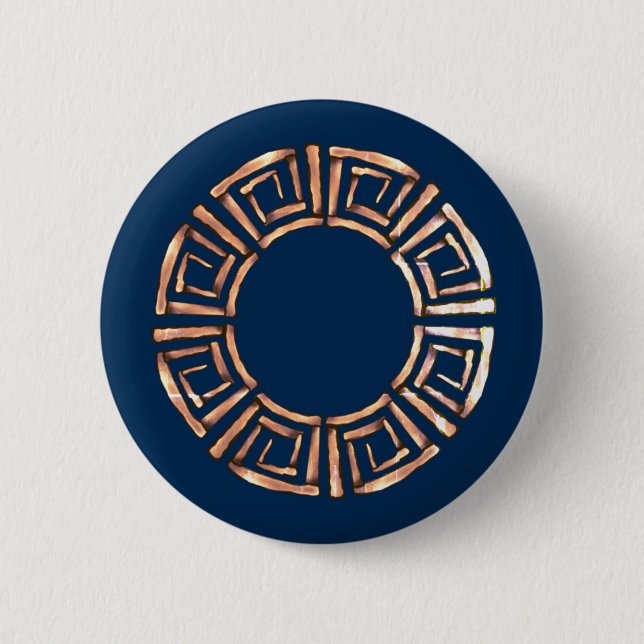 Badge Rond 5 Cm Design grec (Devant)