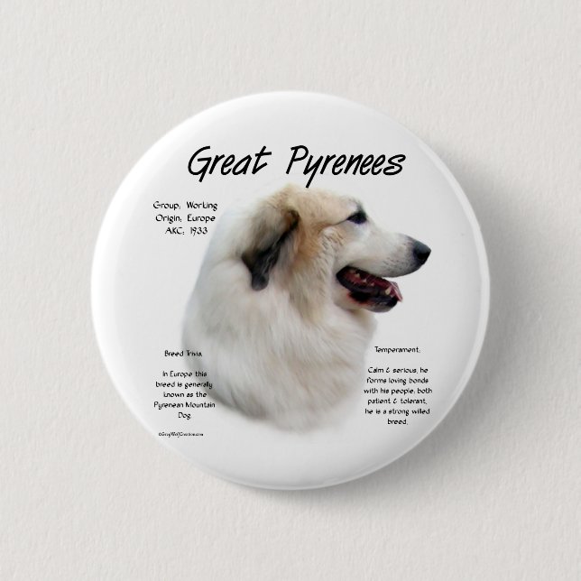 Badge Rond 5 Cm Design historique des Pyrénées (Devant)