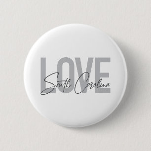 Badge Rond 5 Cm Design moderne, simple, cool Love South Carolina