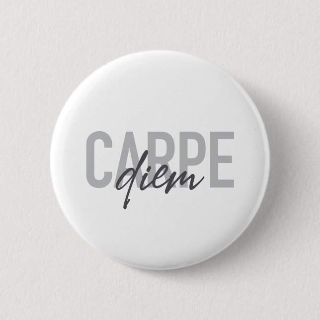 Badge Rond 5 Cm Design moderne, simple, urbain, cool Carpe Diem (Devant)