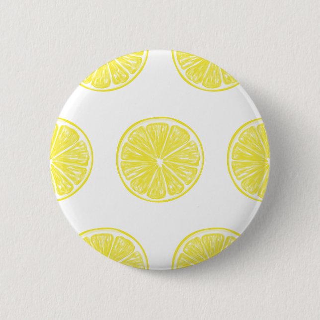 Badge Rond 5 Cm Design motif de tranches de citron (Devant)