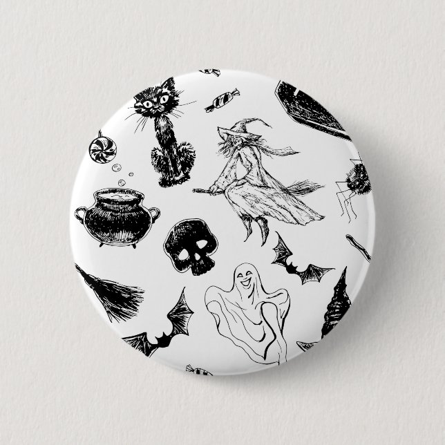 Badge Rond 5 Cm Design motif d'Halloween (Devant)