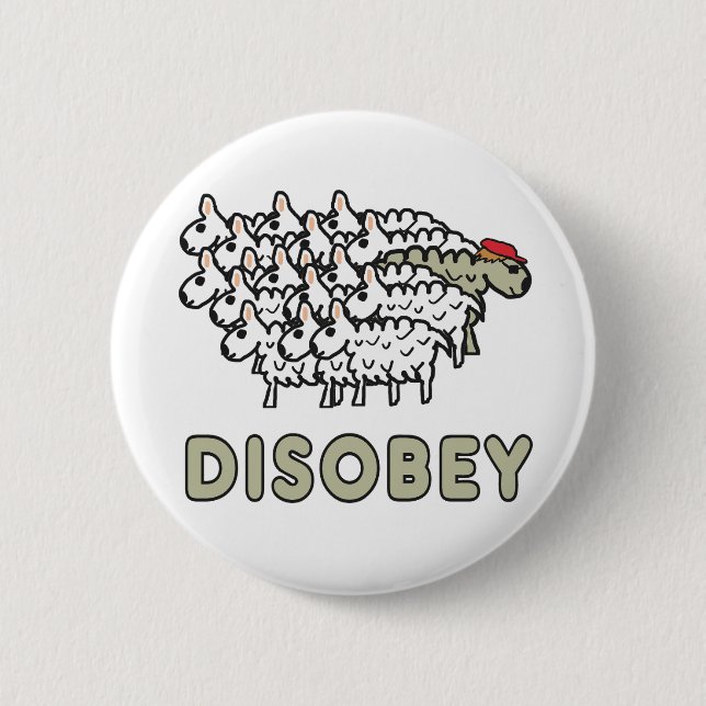 Badge Rond 5 Cm Désobéir (Devant)