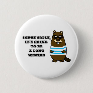 Badge Rond 5 Cm Désolé Sally, long hiver