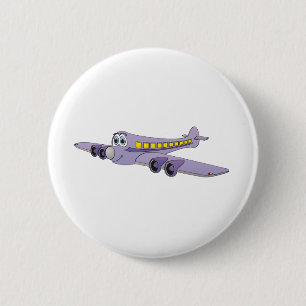 Badge Rond 5 Cm Dessin à jet de passagers violet