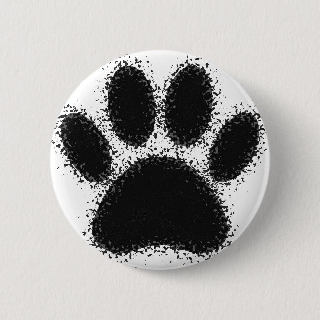 Badge Rond 5 Cm Dessin à mâchoire de chien (Devant)