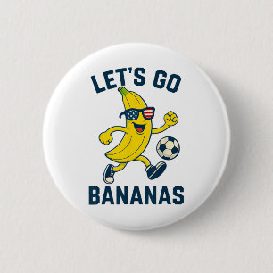 Badge Rond 5 Cm Dessin Animé de Foot Drôle de Nana Botte Ll Drapea