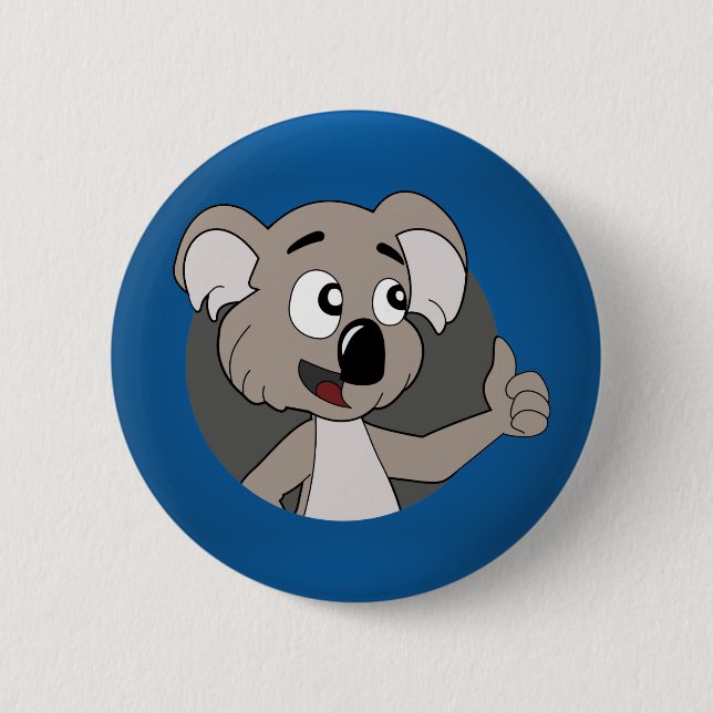 Badge Rond 5 Cm Dessin animé de koala bouton (Devant)