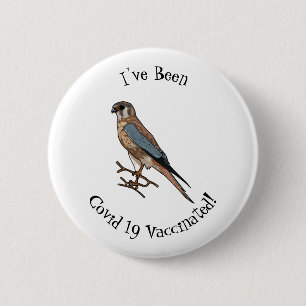 Badge Rond 5 Cm dessin animé d'oiseau-kestrel américain