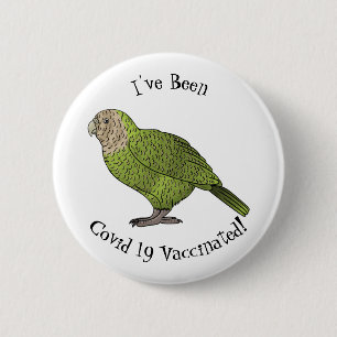 Badge Rond 5 Cm dessin animé d'oiseaux de Kakapo