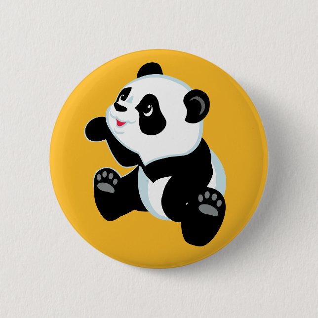 Badge Rond 5 Cm dessin animé panda (Devant)