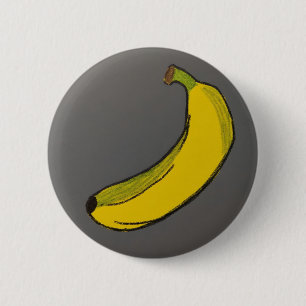 Badge Rond 5 Cm Dessin au crayon de banane