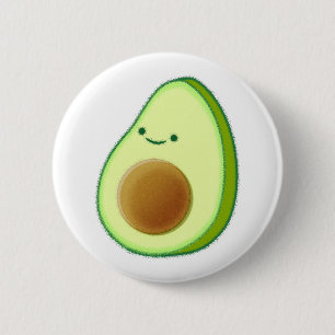 Badge Rond 5 Cm Dessin Avocado mignon