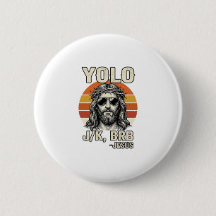 Badge Rond 5 Cm Dessin citation gravure vintage Jésus drôle couche