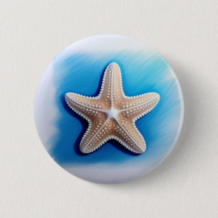 Badge Rond 5 Cm Dessin Crayon Starfish