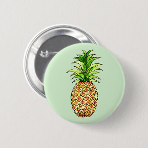 Badge Rond 5 Cm dessin d'ananas aquarelle