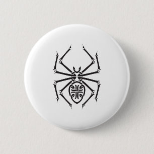Badge Rond 5 Cm dessin d'araignée tribale