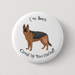 Badge Rond 5 Cm dessin de berger allemand