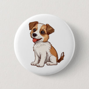 Badge Rond 5 Cm Dessin de chien animé