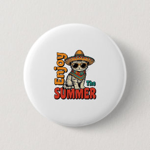 Badge Rond 5 Cm Dessin de conception de gravure vintage de chapeau