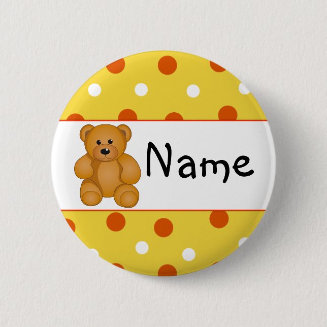 Badge Rond 5 Cm Dessin de dessin animé Teddy (Devant)