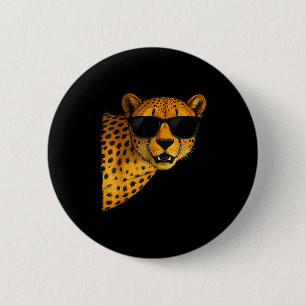 Badge Rond 5 Cm Dessin de guépard drôle pour hommes femmes enfants