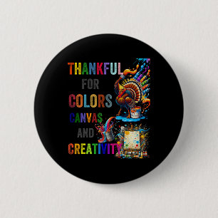 Badge Rond 5 Cm Dessin de la dinde de Thanksgiving pour professeur
