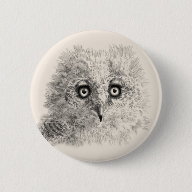 Badge Rond 5 Cm Dessin de la grande corne (Devant)