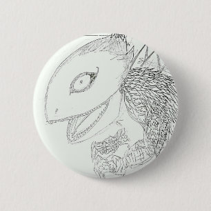 Badge Rond 5 Cm dessin de monstre lézard