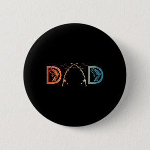 Badge Rond 5 Cm Dessin de papa pêche drôle pour les papas les homm