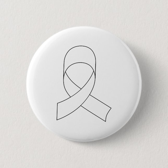 Badge Rond 5 Cm Dessin de ruban blanc (Devant)
