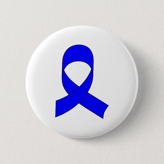 Badge Rond 5 Cm Dessin de ruban bleu (Devant)
