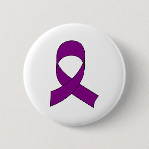Badge Rond 5 Cm Dessin de ruban violet