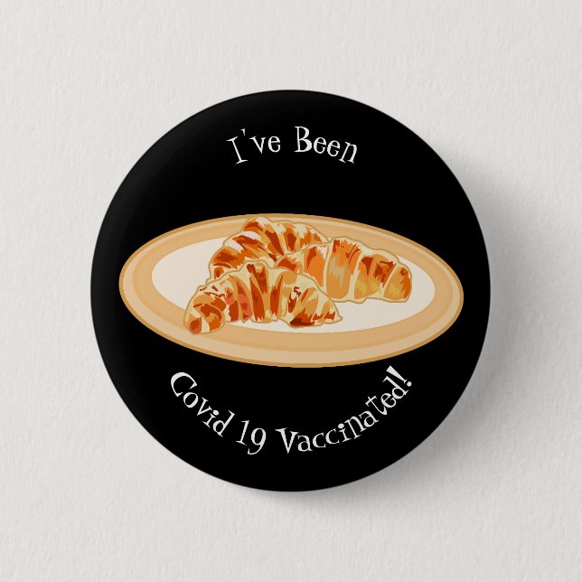 Badge Rond 5 Cm Dessin du Croissant (Devant)