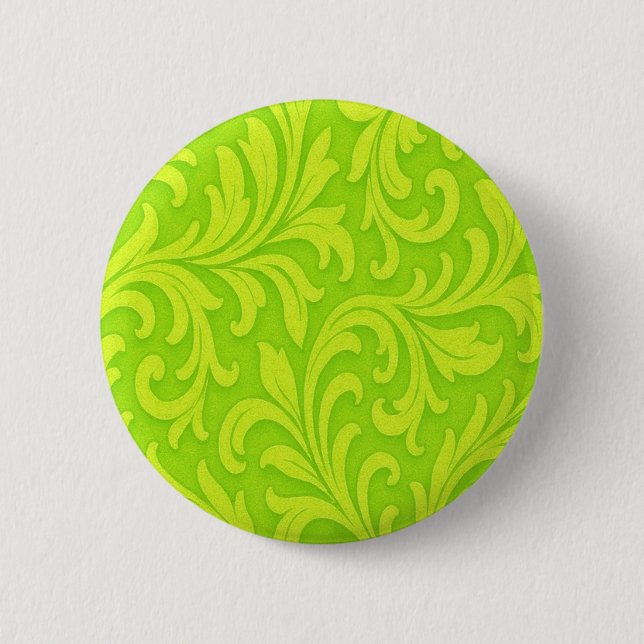 Badge Rond 5 Cm dessin floral rétro (Devant)