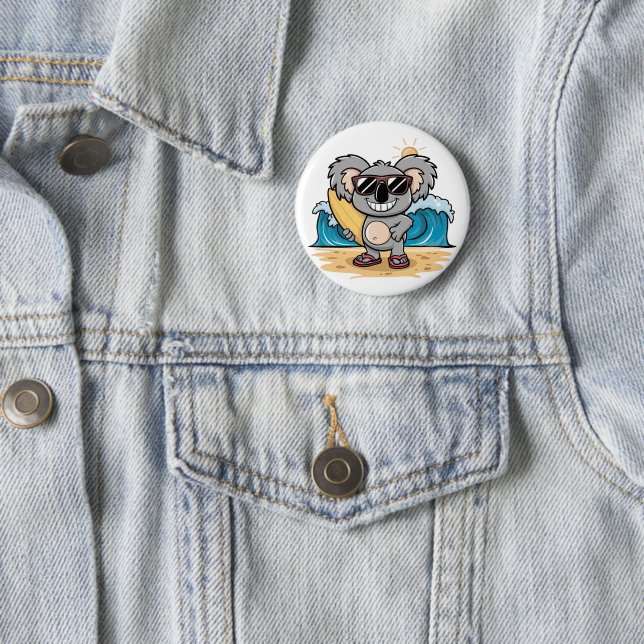 Badge Rond 5 Cm Dessin Koala (En situation)