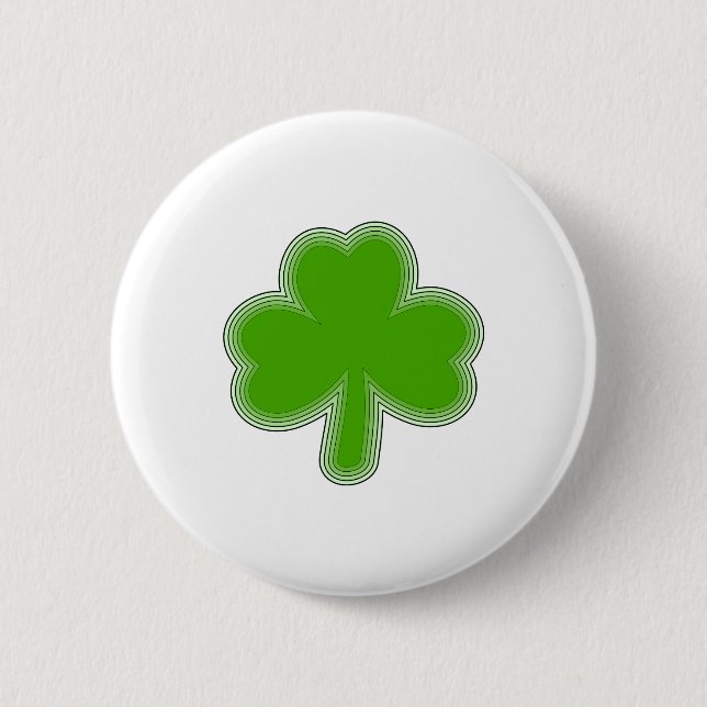 Badge Rond 5 Cm Dessin Shamrock De Saint Patrick (Devant)