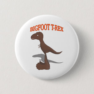 Badge Rond 5 Cm Dessin T-Rex Bigfoot