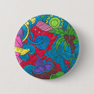 Badge Rond 5 Cm Dessin Terminer en couleur