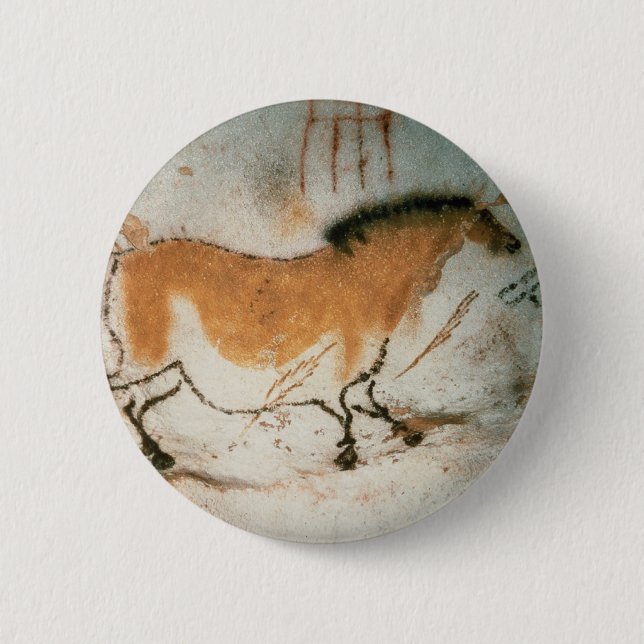 Badge Rond 5 Cm Dessins de grotte Lascaux Dessins préhistoriques f (Devant)