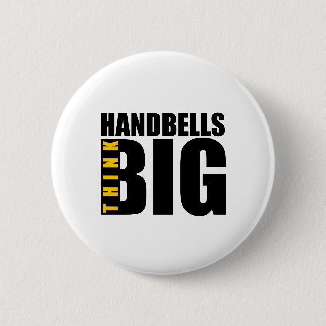 BADGE ROND 5 CM DESSINS MUSICAUX THINK BIG HANDBELLS (Devant)