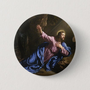 Badge Rond 5 Cm Destin de paix de christianisme de prière de croix