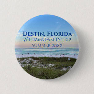 Badge Rond 5 Cm Destin Florida Beach Coucher de soleil Voyage en f