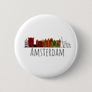 Badge Rond 5 Cm Destination de voyage d'amour de la Hollande