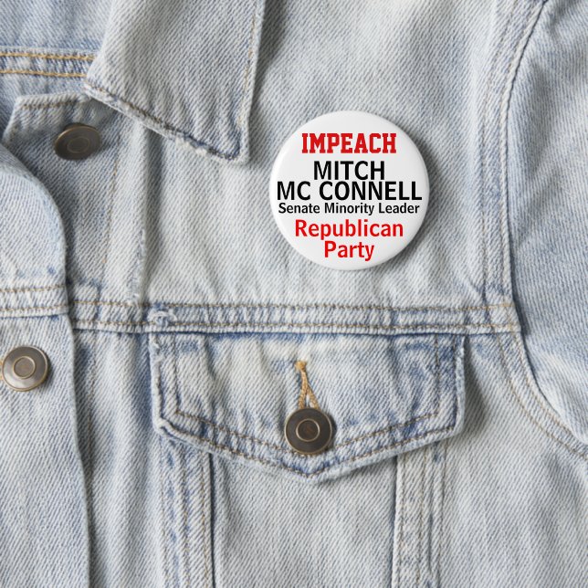Badge Rond 5 Cm Destituer Mc Connell Sénat MODIFIER NOM (En situation)
