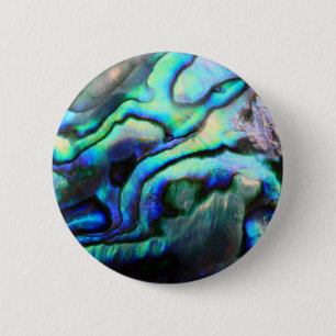 Badge Rond 5 Cm Détail de Paua abalone