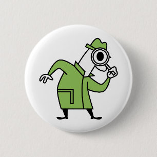 Badge Rond 5 Cm Détective