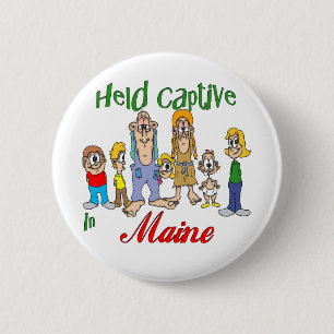 Badge Rond 5 Cm détenu captif dans le Maine