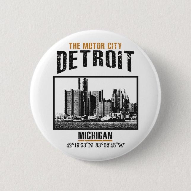 Badge Rond 5 Cm Détroit (Devant)