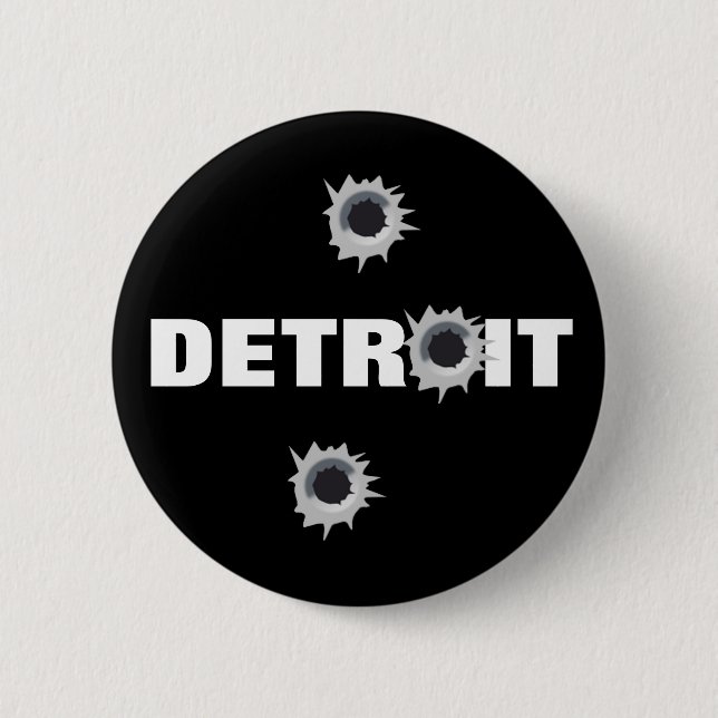 Badge Rond 5 Cm Detroit (Devant)